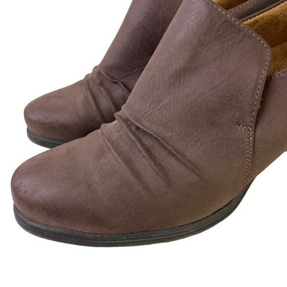 Natural Soul Naturalizer Star Dark Brown Slip On Block Heel Booties Shoes 8.5 - Picture 8 of 16
